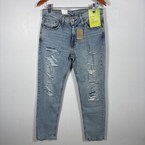 Levi's 511 Slim Fit Distressed Light Wash Stretch Mens Jeans 32x32 NEW